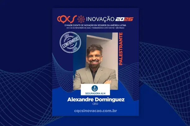 Alexandre Dominguez, CEO da Seguradora ALM, leva trajetória de transformação ao Painel de Líderes do CQCS Inovação 2026 Notícias,CQCS Inovação 2026,CQCS Inovação,Seguradora ALM,Alexandre Dominguez