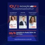CQCS Inovação 2026: Ana Claudia Calil, Diretora Comercial, Marketing e Produtos da MAWDY Brasil; Daniel Pita, Diretor-Presidente da Allianz Partners Brasil e América Latina; e Fernanda Strumendo, Sales and Marketing Management da Bosch Service Solutions, participam do painel “Assistência Muito Além dos Serviços” Notícias,Allianz Partners Brasil,CQCS Inovação 2026,MAWDY Brasil,Bosch Service Solutions