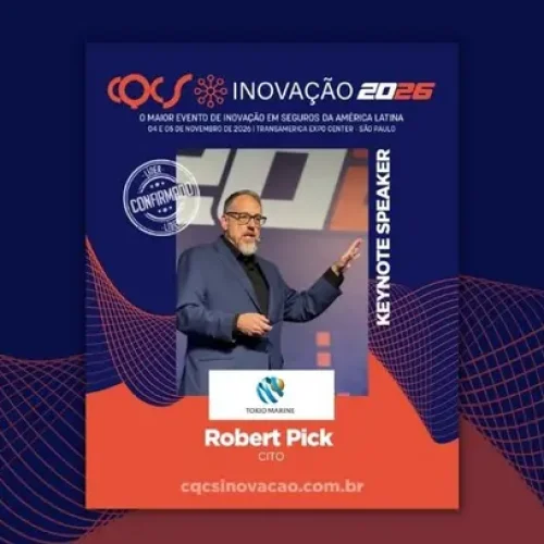Robert Pick volta pelo segundo ano para ser Keynote Speaker no CQCS Inovação 2026 Notícias,Tokio Marine,CQCS Inovação,Tokio Marine Seguradora,CQCS Inovação 2026,Grupo Tokio Marine