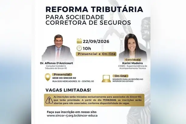 Evento do SINCOR RJ esclarece dúvidas sobre a Reforma Tributária Notícias,Seguros