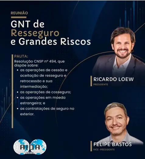 GT de Resseguro da AIDA Brasil discute Resolução 494/26 Notícias,AIDA BRASIL