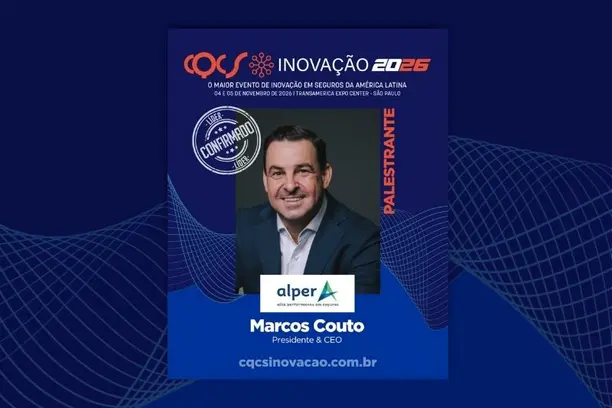 Marcos Couto, CEO da Alper Seguros, participa do Painel de Líderes do CQCS Inovação 2026 Notícias,CQCS Inovação 2026,Alper Seguros,Alper