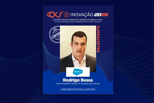 Rodrigo Bessa, Vice-Presidente Senior & Gerente Geral da Salesforce Brasil, faz parte do Painel de Líderes do CQCS Inovação 2026 Notícias,Rodrigo Bessa,Salesforce,CQCS Inovação 2026,Salesforce Brasil