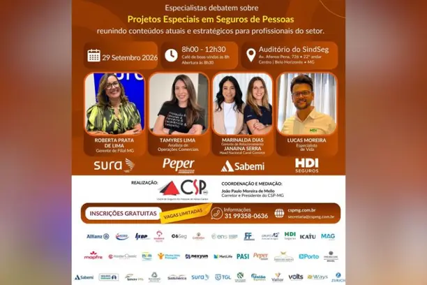 Simpósio do CSP-MG reúne especialistas para debater Projetos Especiais em Seguros de Pessoas Notícias,Seguros