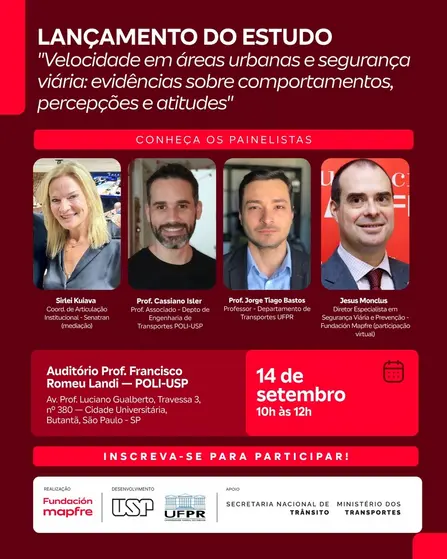 Fundación Mapfre e POLI-USP apresentam novo estudo sobre a Gestão de Velocidade para a Segurança no Trânsito Instituições,assessorias em seguros,Corretor de Seguros,Fundación Mapfre,lucro líquido,Mercado de Seguros,planos de saúde,POLI-USP,Proteção veicular,seguradoras,seguro,Seguros
