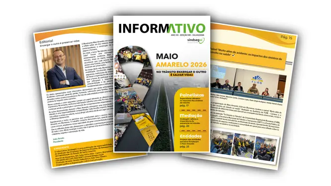 SindsegSC publica ‘InformAtivo’ com ações do Maio Amarelo Notícias,Seguros,informativo,Maio Amarelo,SindsegSC
