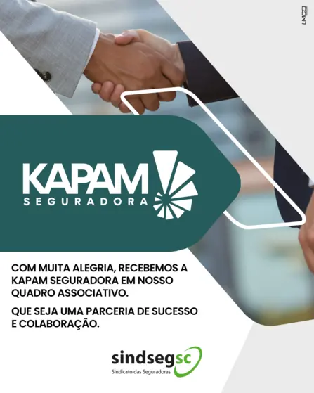 SindsegSC anuncia Kapam Seguradora como nova integrante do quadro associativo Instituições,assessorias em seguros,Corretor de Seguros,Kapam Seguradora,lucro líquido,Mercado de Seguros,planos de saúde,Proteção veicular,seguradoras,seguro,Seguros,Sindicato das Seguradoras de Santa Catarina,SindsegSC