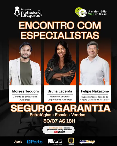 Programa Profissional de Seguros promove debate com especialistas em seguro garantia Seguros Gerais,assessorias em seguros,Bruna Lacerda,Corretor de Seguros,Felipe Nakazone,lucro líquido,Mercado de Seguros,Moisés Teodoro,planos de saúde,Programa Profissional de Seguros,Proteção veicular,seguradoras,seguro,Seguros